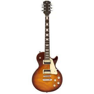 Stagg Standard Serie, E-Gitarre mit massivem Mahagonikorpus, gewölbte Decke