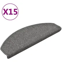 vidaXL Treppenmatten 15 Stk. Dunkelgrau 65x24x4 cm