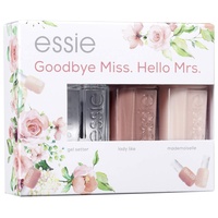 essie Nagellack-Geschenkset “Goodbye Miss. Hello Mrs.”, gel setter + lady like + mademoiselle, 3x 13,5 ml