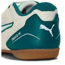 Puma Truco IV Hallen-Fußballschuhe Kinder Sugared Almond/Puma White/Emerald Ice/Mint Jelly 36
