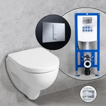 Geberit Renova Plan Compact Wand-WC mit WC-Sitz Weiß