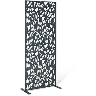 IDMarket - Dekoratives Paneel, Universal, 150 x 50 cm, Flower grau