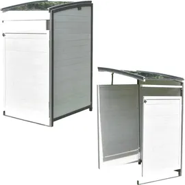 Melko Mülltonnenbox Anbaubox 68 x 68 x 127 cm weiß