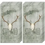 20 Taschentücher (2x 10) Hirschgeweih | Tiere | Wald | Jäger