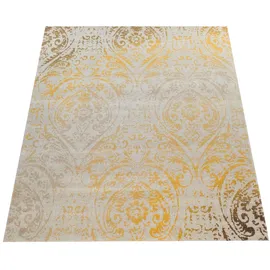 Paco Home In- Outdoor Teppich Modern Shabby Chic Stil Terrassen Teppich gelb, cm