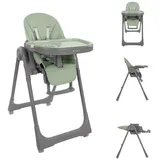 KIKKABOO Hochstuhl, Kikka boo Kinderhochstuhl Pastello 2 klappbar höhenverstellbar Ablagefach Räder