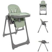 KIKKABOO Hochstuhl, Kikka boo Kinderhochstuhl Pastello 2 klappbar höhenverstellbar Ablagefach Räder