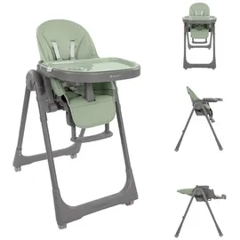 KIKKABOO Hochstuhl, Kikka boo Kinderhochstuhl Pastello 2 klappbar höhenverstellbar Ablagefach Räder