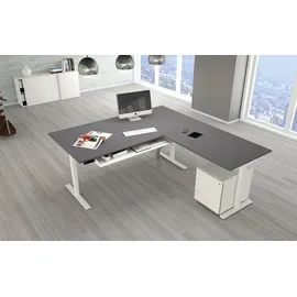 Kerkmann Winkelschreibtisch Move 3 Graphit / Weiß