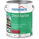 Remmers Deckfarbe schwedischrot, 5 Liter, Deckfarbe für innen und außen, Wetterschutzfarbe viele Untergründe, hochdeckend, wetterfest