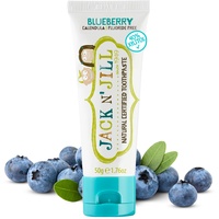 JACK N' JILL ................. SINCE 1949 Jack N' Jill Kids Natural Toothpaste, Made With Natural Ingredients, Helps Soothe Gums & Fight Tooth Decay, Suitable From 6 Months+ - Blueberry Flavour 1 x 50g