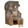Mr. Deko Strandkorb Düne Single Bullauge Teak PE Grey Dessin 534