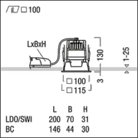 zumtobel PANOS EVO (60815207) LED Deckeneinbauleuchte