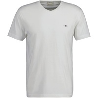 GANT Herren T-Shirt mit V-Ausschnitt - Weiß 4XL