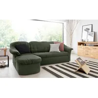 DOMO collection Ecksofa DOMO COLLECTION "Pegnitz, elegante Rückensteppung, kompakte Stellmaße 238/141cm, L-Form", grün, B:238cm H:82cm T:141cm, 100% Polyester, Sofas, Ecksofa, wahlweise mit Bettfunktion