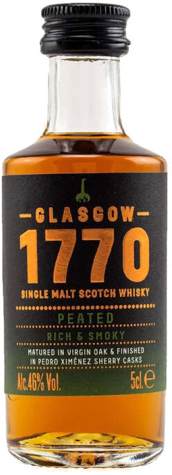 Glasgow Distillery Miniatur - 1770 - Peated - Rich & Smoky - Single...