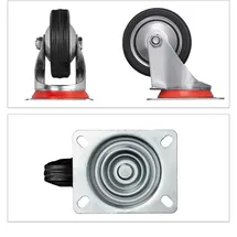 Relaxdays Schwerlastrollen schwarz