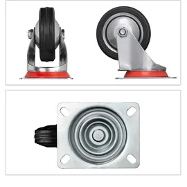 Relaxdays Schwerlastrollen schwarz