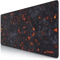 Titanwolf Gaming Mauspad XXL, glattes Stoffgewebe, Speed Mousepad 900 x 400mm große Fläche, Lavamotiv