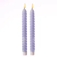 MARELIDA LED Stabkerzen Twist 25 cm flieder 2 St.
