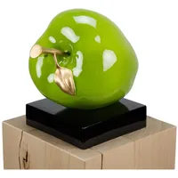 KUNSTLOFT Skulptur, Grün, Stein, 31x32x24 cm, Dekoration, Skulpturen &
