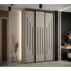 möbel kryspol Schwebetürenschrank Dakota 150 x 235,2 x 60 cm Schwarz