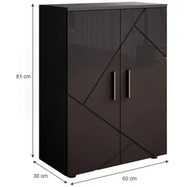 Vicco Midischrank 60 x 81 cm Anthrazit Hochglanz