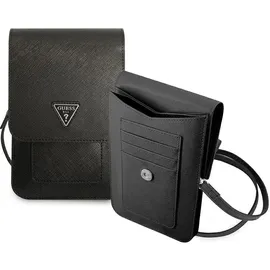 GUESS Saffiano Triangle Logo PU schwarz