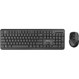 Trust TKM-350 Tastatur Maus enthalten RF Wireless Silent Keyboard and Mouse Set, USB, DE (24011)