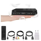 QUBEBU Mini DVD Player Tragbar, DVD Player Für Fernseher DVD Player HDMI Portabler DVD-Player (Fehler Korrektur, Fernbedienung, Touch-Steuerung, Weihnachtsgeschenke) schwarz