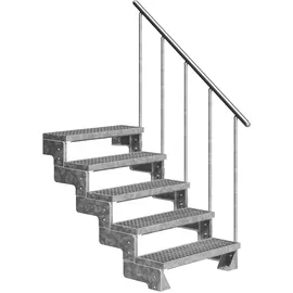 DOLLE Außentreppe Gardentop 90-110 cm 100 cm breit Gitterrost