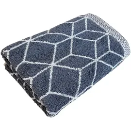 framsohn frottier Design Jacquard Handtuch 2 x 50 x 100 cm anthrazit/weiß