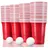 TRESKO Plastikbecher 0,473 l Rot 100 St.