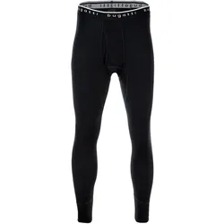 Lange Unterhose BUGATTI "Lange Unterhose Lange Unterhose Feinripp 1er Pack", Herren, Gr. M, schwarz, Obermaterial: 100% Baumwolle CO., Unterhosen