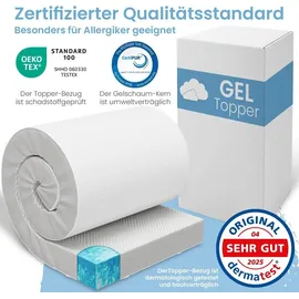 aktivshop Gel Topper 80 x 200 cm weiß