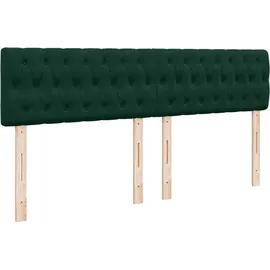 vidaXL Boxspringbett 180 x 200 cm Dunkelgrün