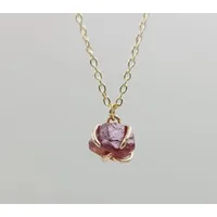 ARTQ Damen Edelsteine Ketten 12 Geburtssteine, Krappenfassung, Granat, Naturstein, Zierliche Yoga-Chakras, Kristallanhänger, Halskette, Valentinstagsgeschenk, Schmuck Für Männer Und Frauen