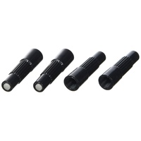 CARTREND Unitec Ventil Verlängerung für Radzierblenden - 4 Stück, Schwarz
