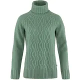 Cable Knit Pullover L gruen