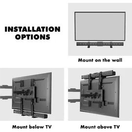 Logilink BP0205 - Soundbar Halterung, 86–155 mm tief, Farbe: Schwarz