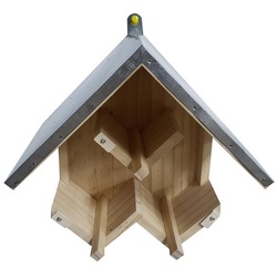 Dehner Futterhaus Natura Wildvogel-Erdnussbutterhaus Triple, Holz