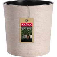 Kadax Blumentopf mit Holzspänen, "Lecce", Blumentopfschutz, 30cm, Weiß -