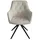 Mendler 6er-Set Esszimmerstuhl HWC-L80, Küchenstuhl Polsterstuhl Stuhl mit Armlehne, drehbar, Metall Stoff/Textil creme-beige - Beige