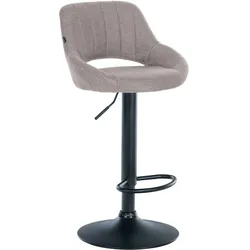 CLP Barhocker Milet Stoff grau/schwarz