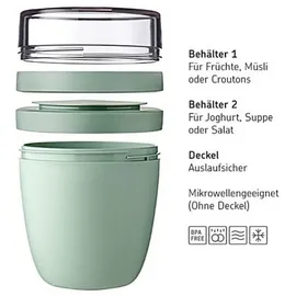 Mepal Ellipse 3-teilig nordic sage 0,5 l + 0,2 l + 0,6 l