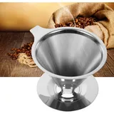Doppelstöckiger Kaffeefilter Aus Edelstahl Mit Ständer Für Zuhause, Büro Und Reisen