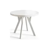 Esstisch ausziehbar Ove , weiß Ø: 80