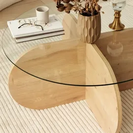 Asir Couchtisch BUBBLE 35x75 cm braun/klar - Braun