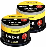 Intenso 2er-Set DVD-R 4.7GB 16x mit je 50 Rohlingen