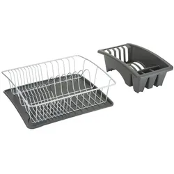 Metaltex Geschirrabtropfer mit Tablett und Abtropfschale AQUATEX 31x37x13 cm